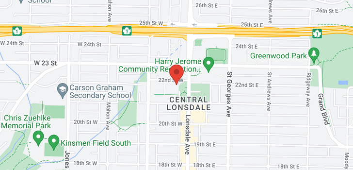 map of 105 119 W 22ND STREET